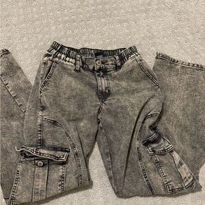 VIP Gray Boyfriend/ Straight Jeans